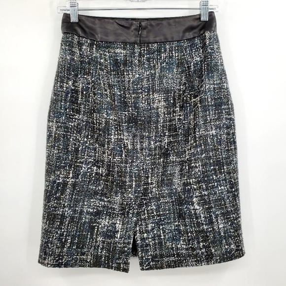 Banana Republic Faux Leather Waist Coated Detail Pencil Skirt - Picture 3 of 10